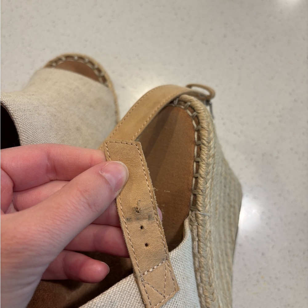 Toms Monica Canvas and Hemp Espadrilles /Wedge Sandals - Picture 8 of 10